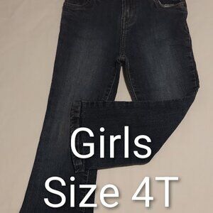 EUC Levis 517 Girls Flare Jeans Size 4T Blue Denim Pants Bottoms adjustable